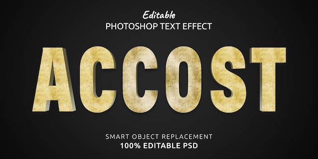 Accost Editable Photoshop Text Style Effect