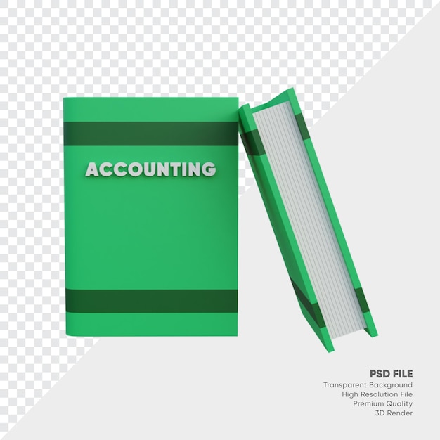 ACCOUNTING BOOK 3D ILLUSTRATION