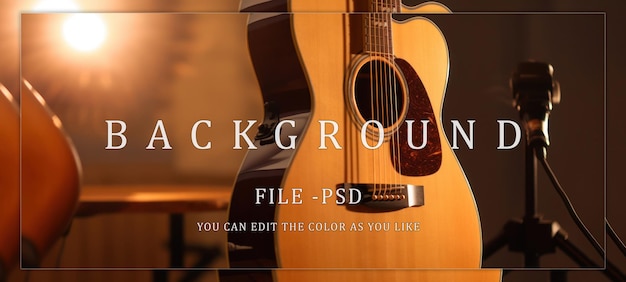 PSD acoustic guitar in a recording studio