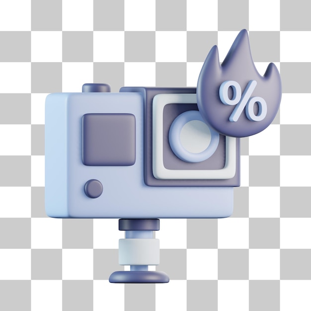 Action Cam Discount 3D Icon