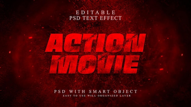 action movie text effect