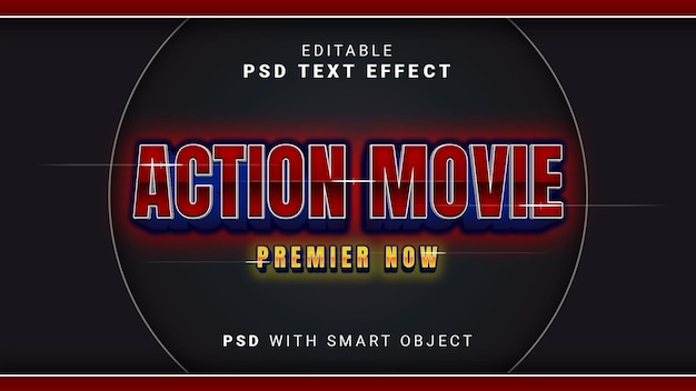 Action movie text effect