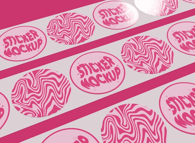 Adhesive Sticker Mockup