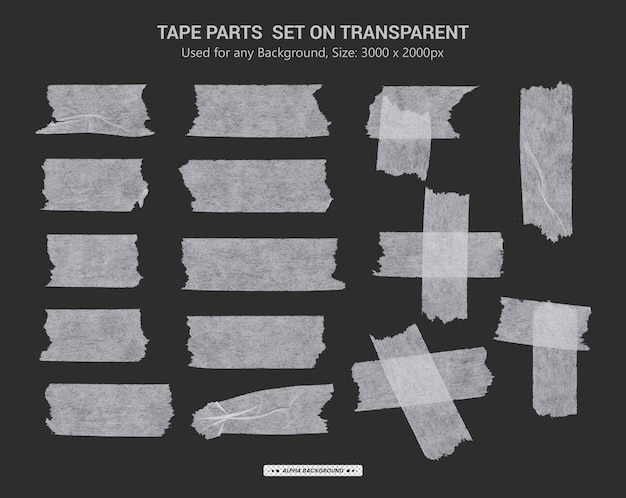 Adhesive Tape and Paper Tape Transparent set