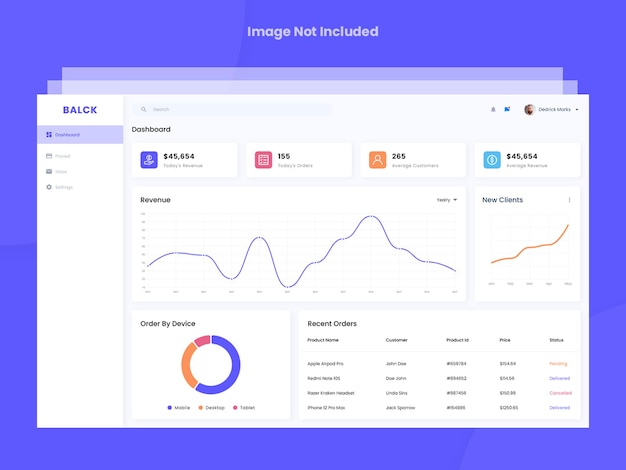 Admin Dashboard UI website template