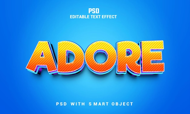 Adobe photoshop text effect psd with smart object