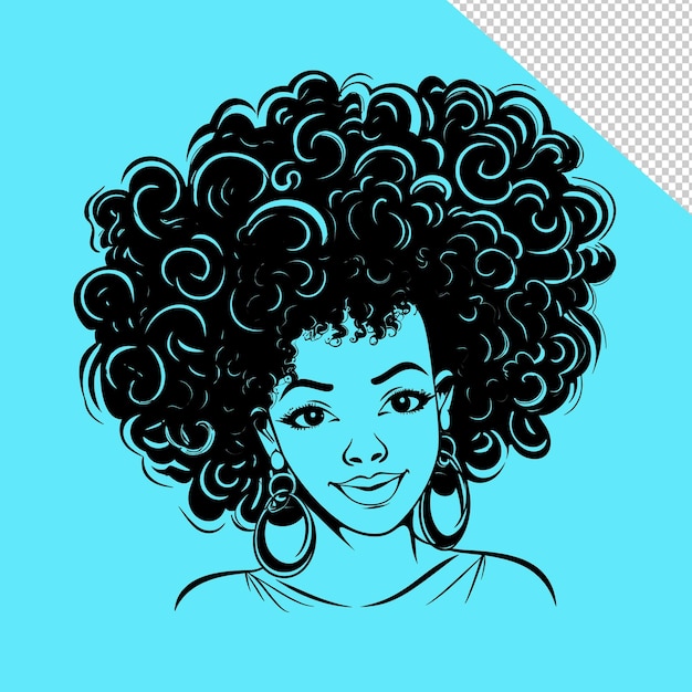 PSD adorable afro girl creation for your work