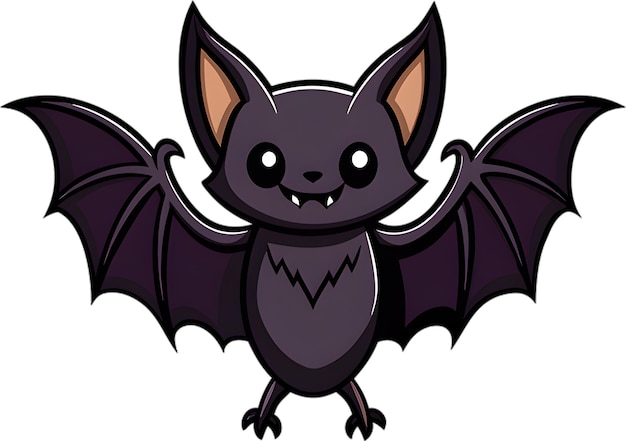 Adorable black bat clipart charms with playful simplicity