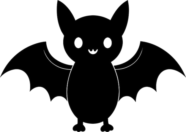 PSD adorable black bat clipart charms with playful simplicity