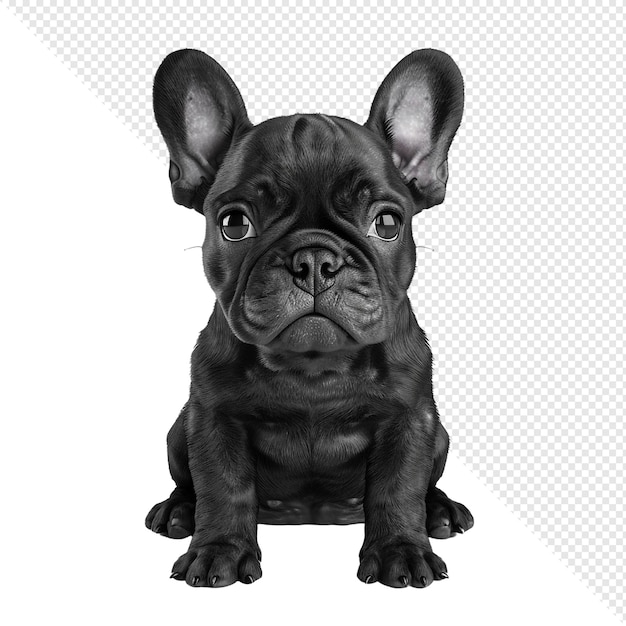 PSD adorable black french bulldog puppy