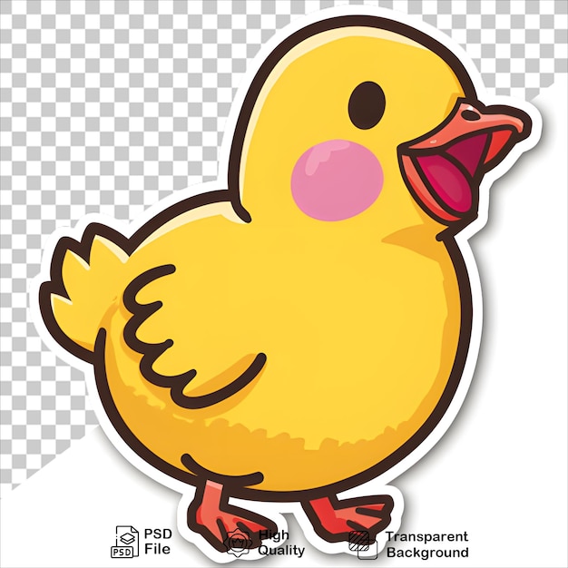 Adorable Cartoon Duck Illustration in Vibrant Colors