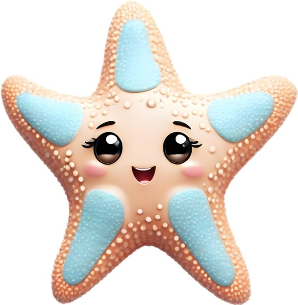 PSD adorable cartoon starfish icon