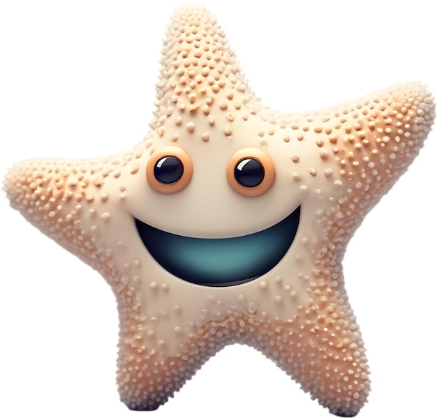 PSD adorable cartoon starfish icon