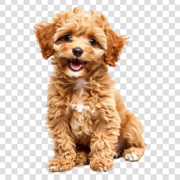 PSD adorable curlyhaired puppy smiling