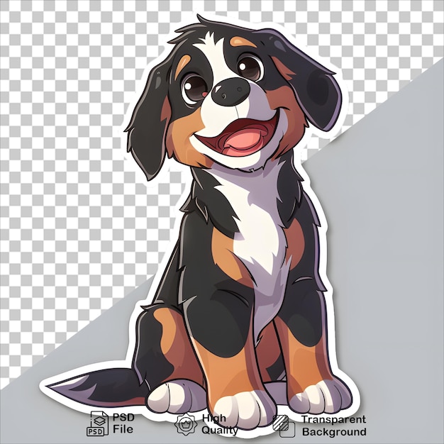 Adorable Dog Cartoon Sticker Design