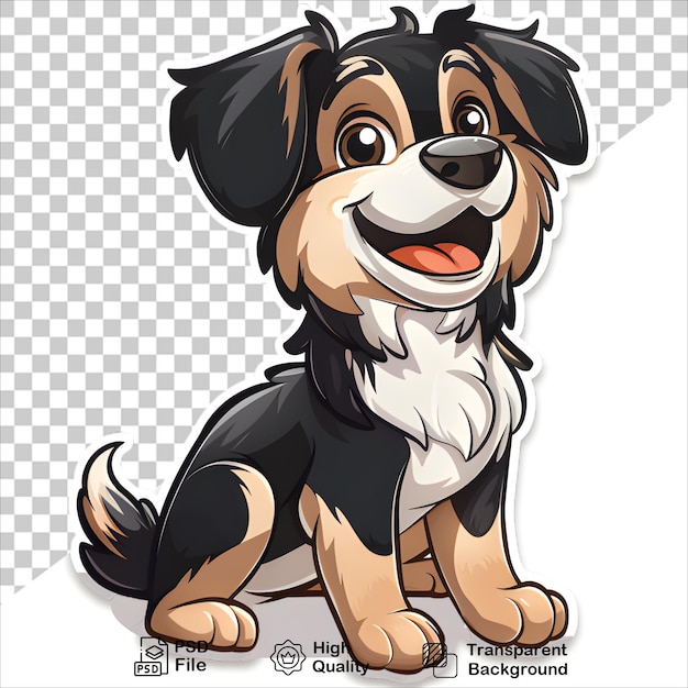 Adorable Dog Cartoon Sticker Design