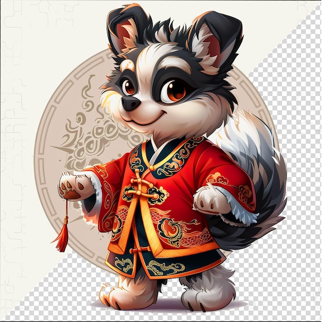 Adorable Dog chinese new year cartoon Cute dog cartoon illustration