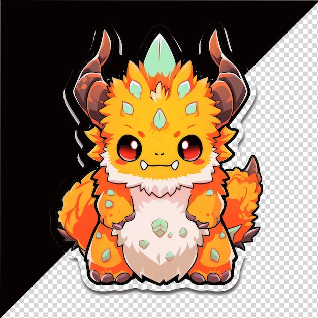 Adorable dragon game character cartoon Chibi dragon kid monster cartoon