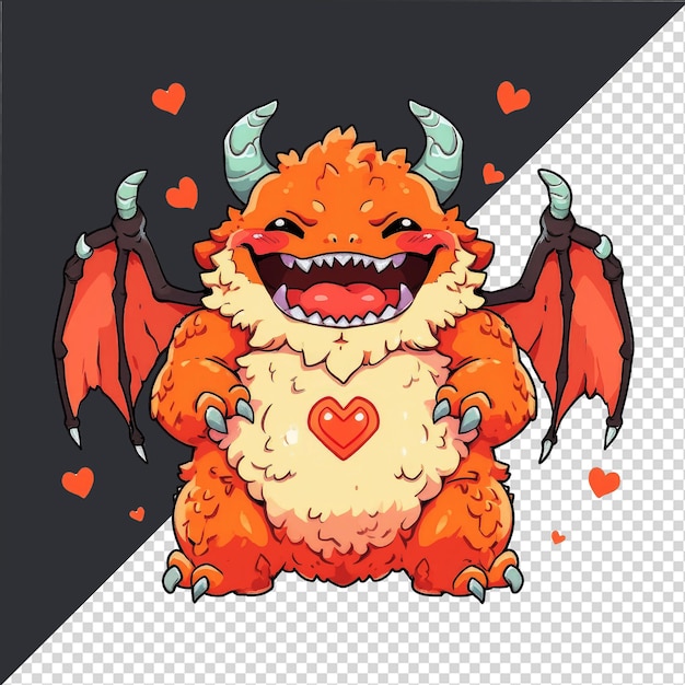 Adorable dragon game character cartoon Chibi dragon kid monster cartoon