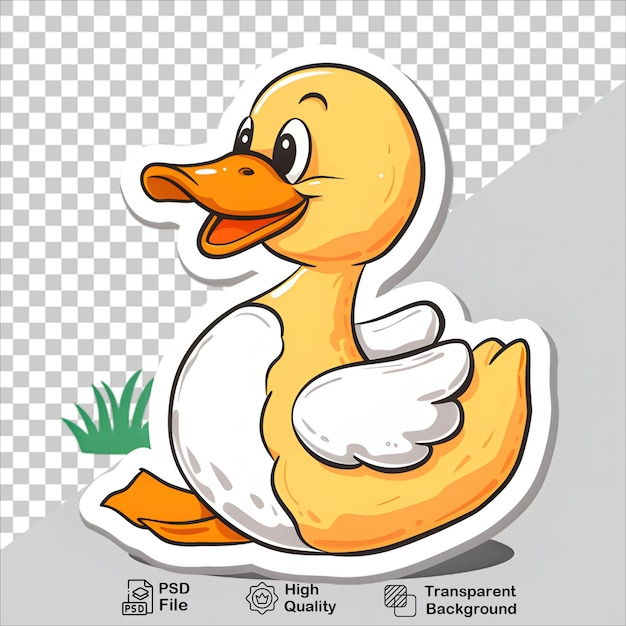 Adorable Duck Cartoon Isolated Illustration