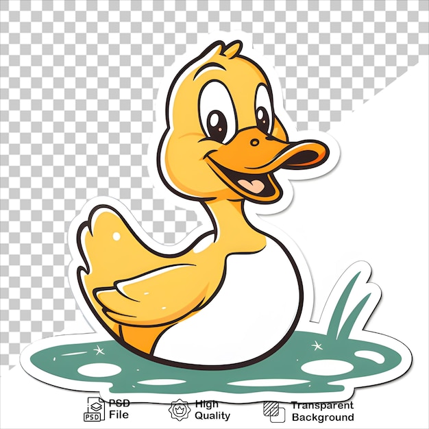 Adorable Duck Cartoon Isolated Illustration