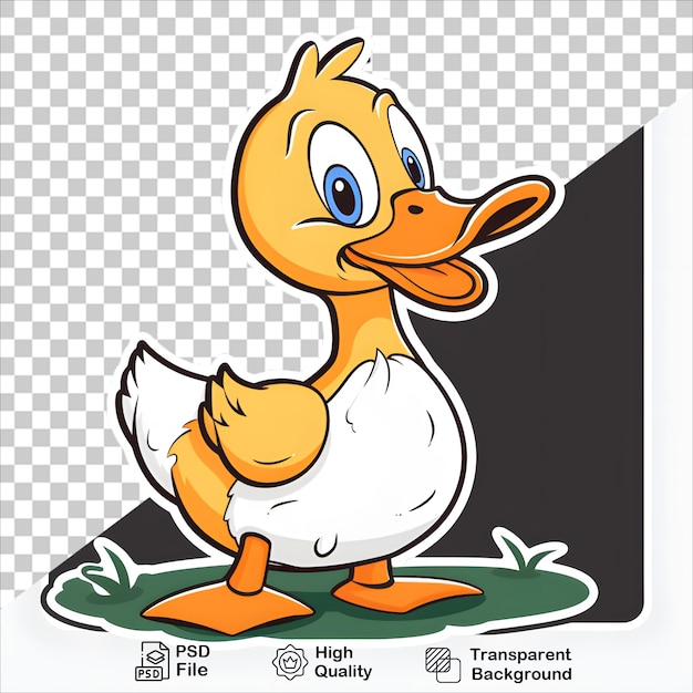 Adorable Duck Cartoon Isolated Illustration