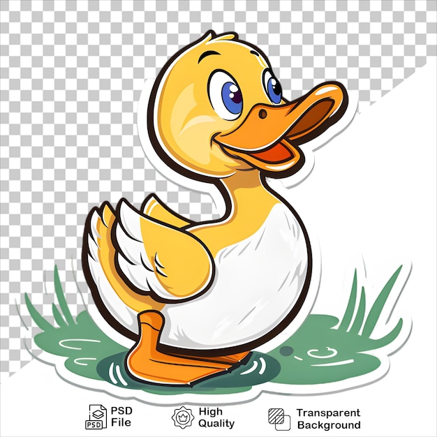 Adorable Duck Cartoon Isolated Illustration