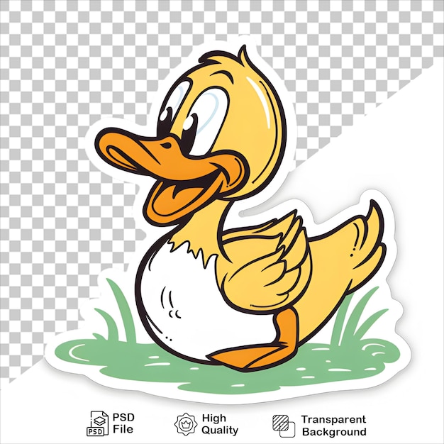 Adorable Duck Cartoon Isolated Illustration