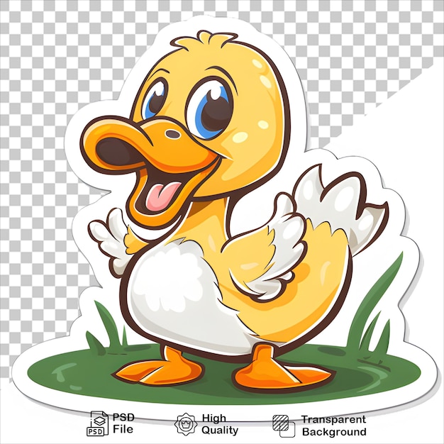 Adorable Duck Cartoon Isolated Illustration