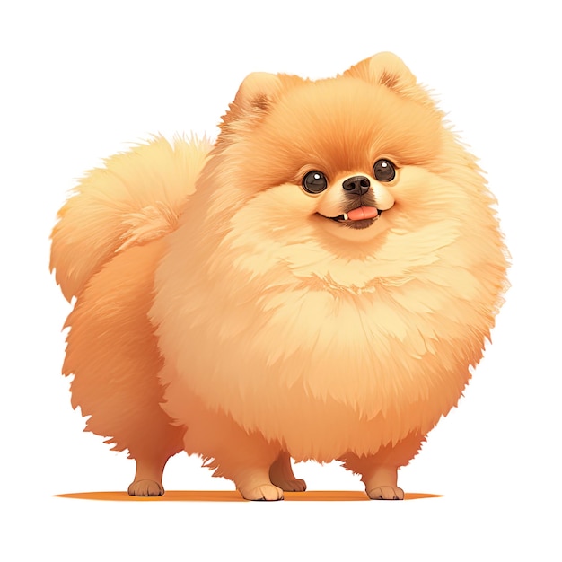 PSD adorable fluffy pomeranian dog