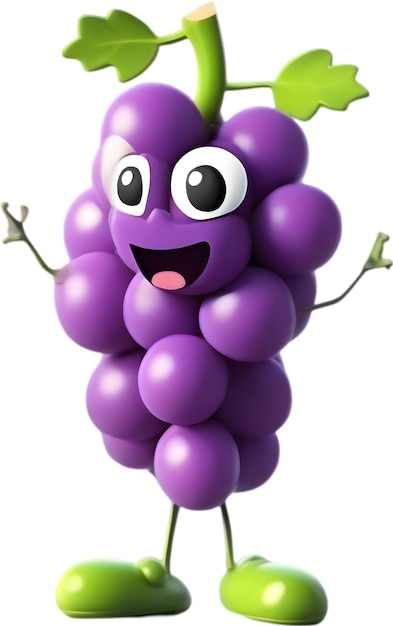 PSD adorable grape beams with joy