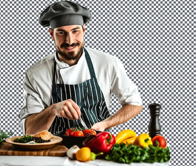 PSD adorable personalized cooking show isolated on transparent background