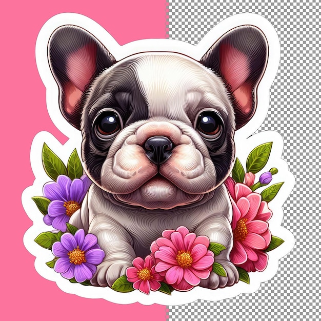 PSD adorable puppy vector illustration png