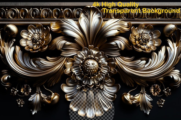 PSD adorn your designs with a gilded glow imbuing them with elegance on transparent background