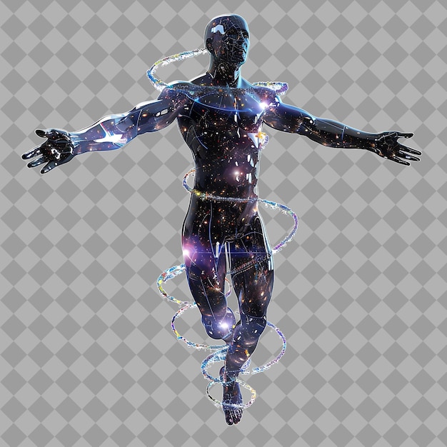 Adult Man Multiverse Manipulator With Omniversal Form Multiv Isolated High Quality Character Render