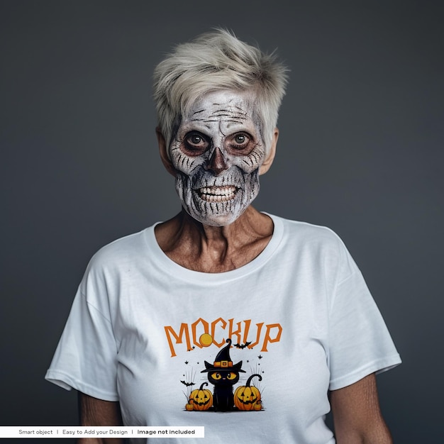 PSD adults halloween tshirt mockup