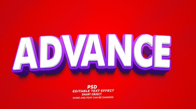 Advance 3d editable photoshop text effect style