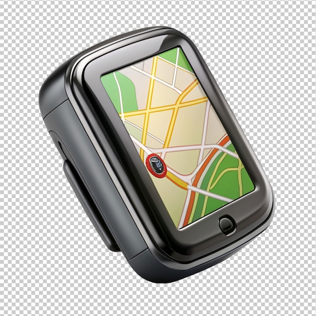 PSD advanced bike gps tracker isolated on transparent background