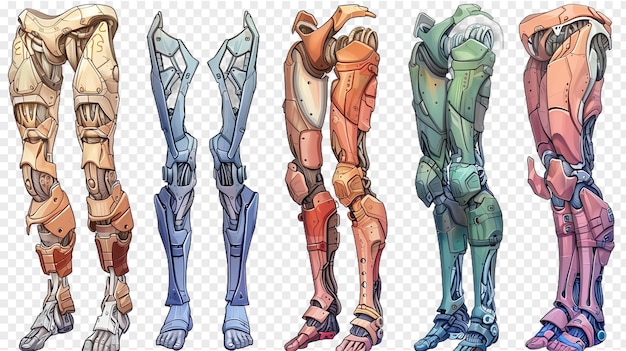 PSD advanced prosthetics illustration isolated on transparent background