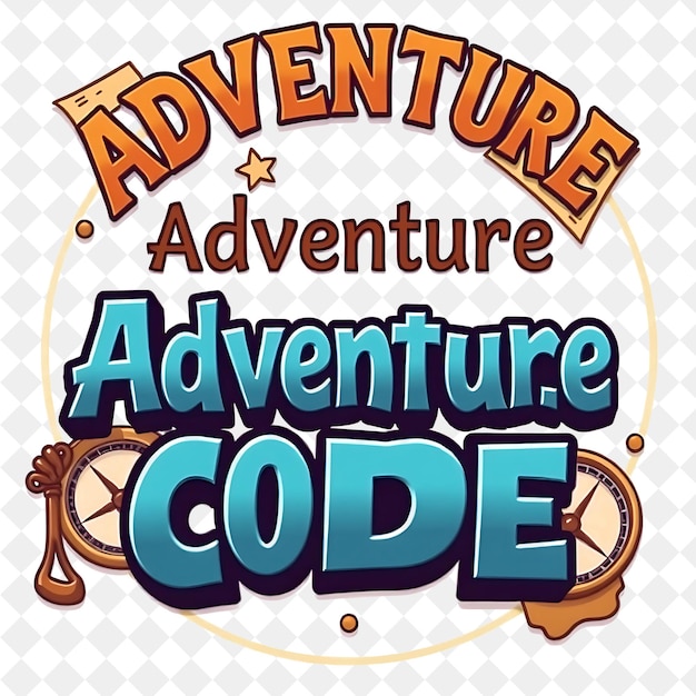 PSD adventure anime text promo code with maps and compasses text is dynamic and bold with earthy and