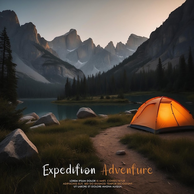 Adventure lettering with photo