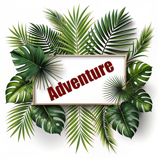 Adventure text on transparent background