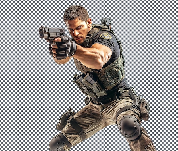 Adverse Chris Redfield Resident Evil isolated on transparent background