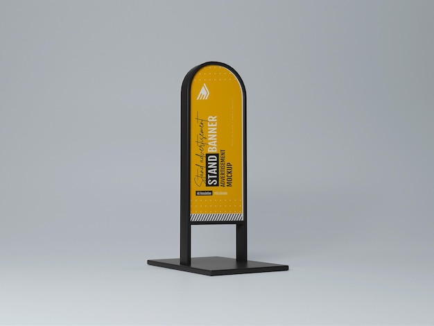 Advertisement outdoor stand banner mockup