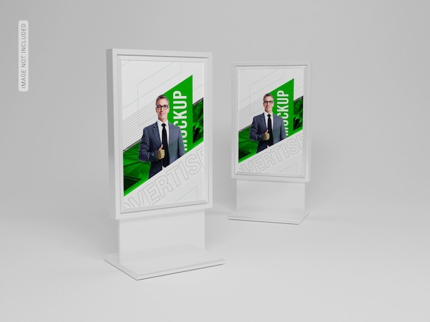 Advertisement outdoor stand banner mockup