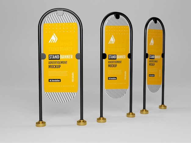 Advertisement stand banner mockup