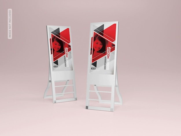 Advertisement stand banner mockups