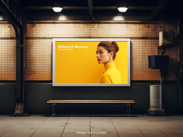 Advertising billboard mockup