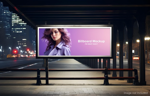 Advertising billboard mockup