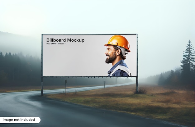 Advertising billboard mockup